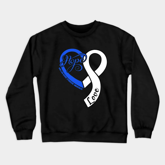 Guillain Barre Syndrome Awareness Hope Love Heart Ribbn Happy Valentines Day- Love Shouldn't Hurt Stop Crewneck Sweatshirt by DAN LE